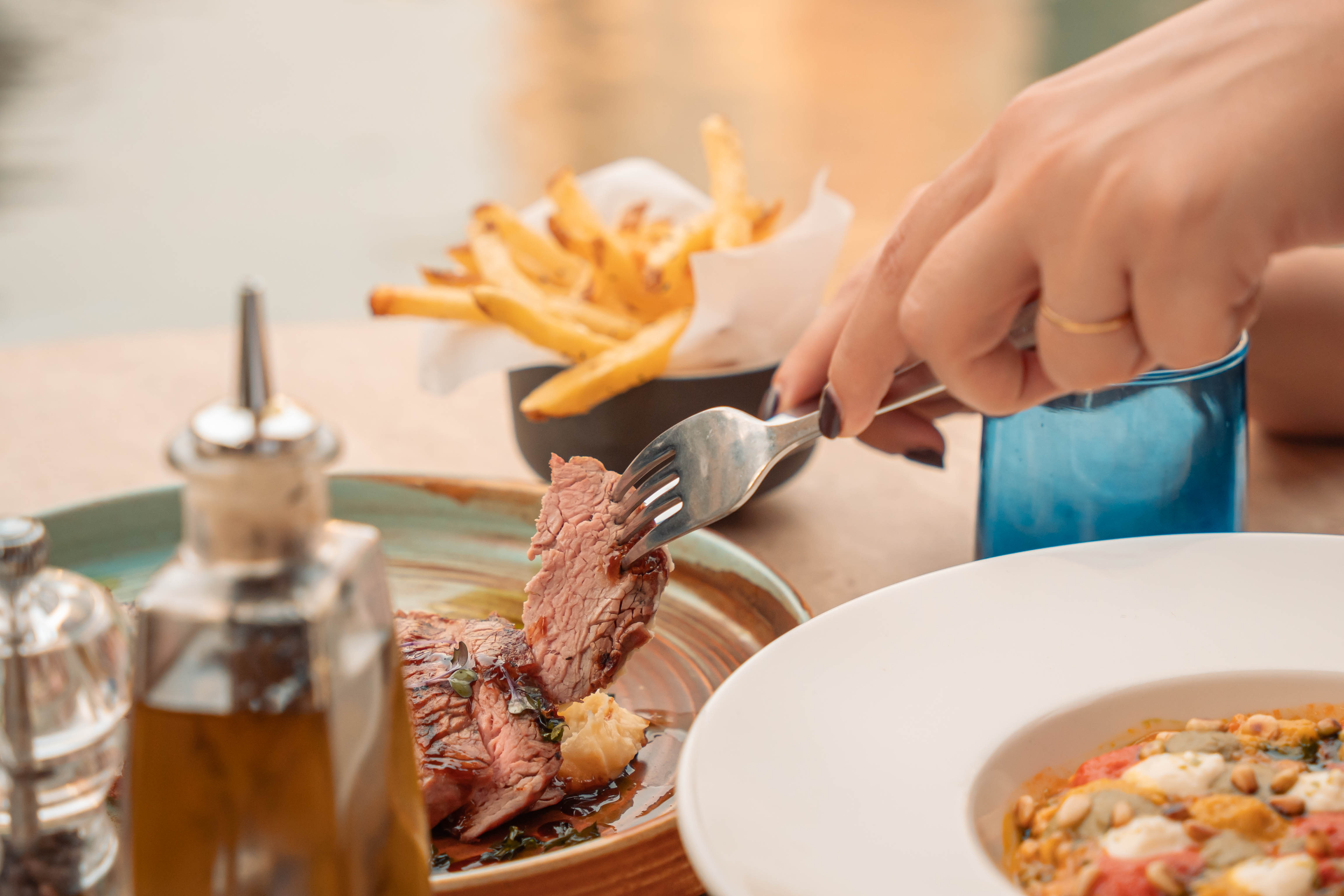 Outdoor dining detail
